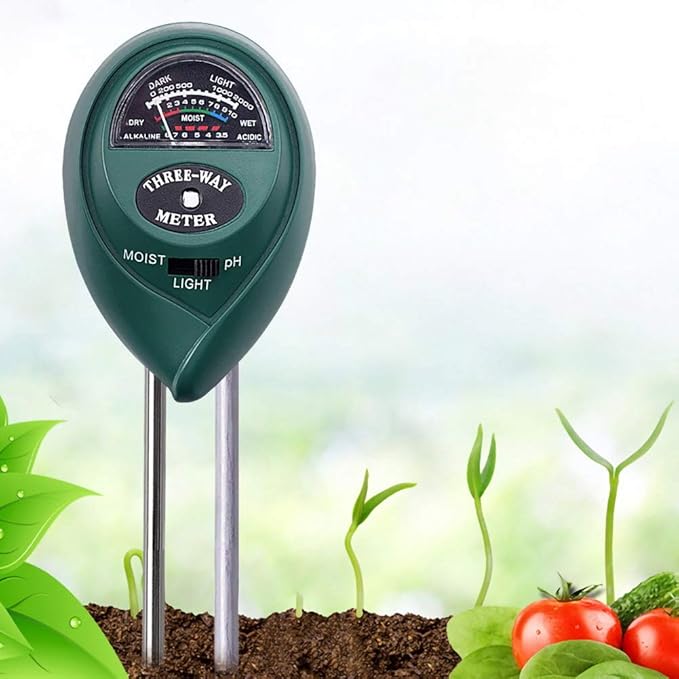 3 in 1 Soil Tester with Moisture,Light and PH Meter, Indoor/Outdoor Plants Care Soil Sensor for Home and Garden, Farm, Herbs & Gardening Tools