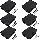 Qualirey 4 Pack Rat Bait Stations Large Rodent with Key Reusable Mouse Stations Mice Blocks Heavy Duty Boxes for Outdoor Rodents Mice Blocks, Bait Not Included, Black (9.8 x 7.5 x 3.9 Inches)