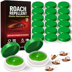 20 Pack Roach Killer Indoor Infestation, Powerful Attraction Cockroach Bait Gel Stations, Quick Kill Formula, Easy to Apply Cockroach Killer for Effective Home Control, Ideal for Kitchens, Bathrooms