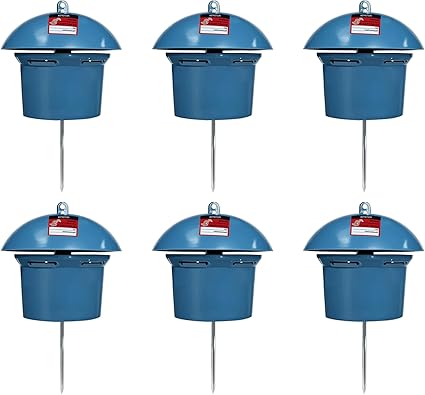 6 Pack Snake Repellent Container Refillable Snake Bait Container for Outdoor, Weather-Resistant Design for Lawn, Garden, Yard - No Bait Included