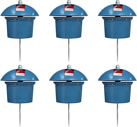 6 Pack Snake Repellent Container Refillable Snake Bait Container for Outdoor, Weather-Resistant Design for Lawn, Garden, Yard - No Bait Included
