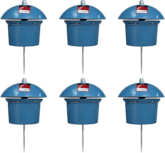 6 Pack Snake Repellent Container Refillable Snake Bait Container for Outdoor, Weather-Resistant Design for Lawn, Garden, Yard - No Bait Included