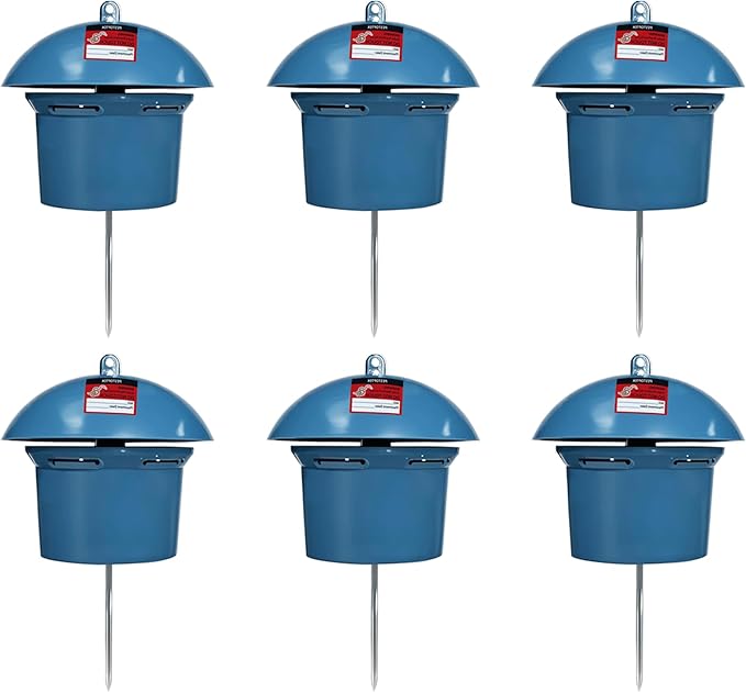 6 Pack Snake Repellent Container Refillable Snake Bait Container for Outdoor, Weather-Resistant Design for Lawn, Garden, Yard - No Bait Included