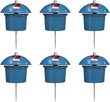 6 Pack Snake Repellent Container Refillable Snake Bait Container for Outdoor, Weather-Resistant Design for Lawn, Garden, Yard - No Bait Included