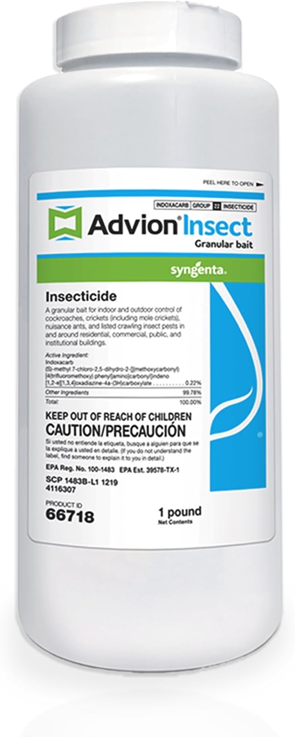 Advion Insect Granular Bait, 1-lb. Shaker Bottle, Effective Insect Granular Bait, Formulated with 0.22% Indoxacarb, Outdoor Use, for Control of Prevailing Perimeter Pests
