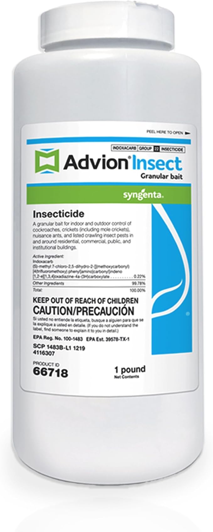 Advion Insect Granular Bait, 1-lb. Shaker Bottle, Effective Insect Granular Bait, Formulated with 0.22% Indoxacarb, Outdoor Use, for Control of Prevailing Perimeter Pests