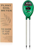 Soil Tester for Garden, Soil pH Meter 3-in-1 Soil Test Meter for Moisture/Lighting/pH, Soil Moisture Meter for Potting Soil, Farm, Lawn, No Battery Required