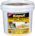 Kaput Combo Bait Mini Blocks, Rodent Bait for Mice & Rats, Warfarin Vole Killer for Indoor/Perimeter Use, Kills Rodents with Consistent Feeding - Ideal for Homes, Farms & Transport Areas (4 lbs)