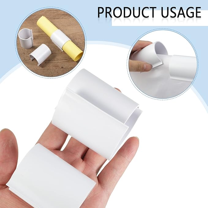 Jetec 128 Pcs White Pool Cover Clips for Above Ground Pools PVC Clamps for Swimming Pool Wind Guard Cover Clips for 1-1/2 Inch PVC Pipe for Securing Swimming with Metal Railing