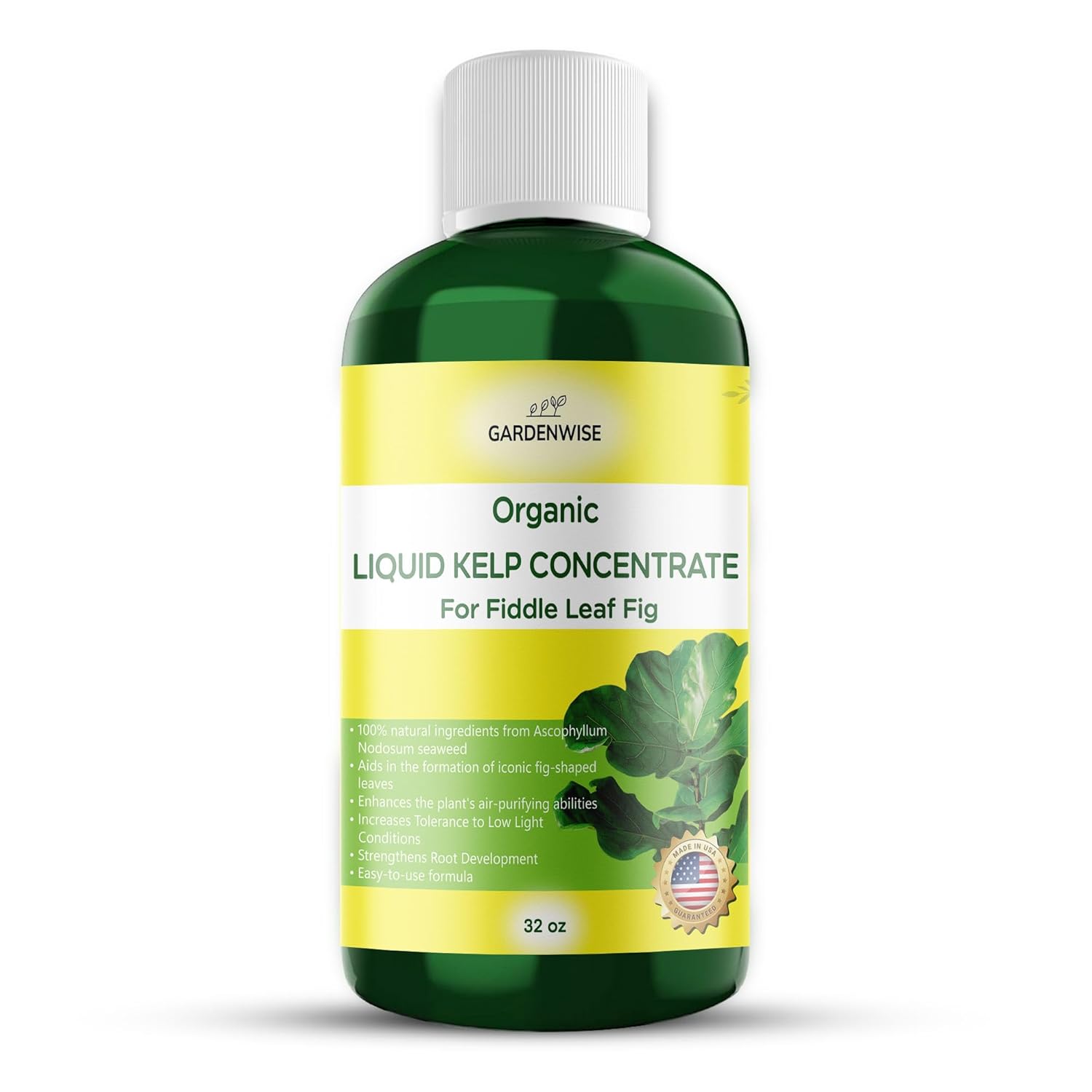 10-10-10 All Purpose Plant Food - Liquid Fertilizer with Seaweed Kelp & Iron - Indoor & Outdoor Plant Food, Vegetables, Flowers, Lawn & Garden 1x8oz
