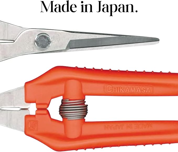 CHIKAMASA TP-530S Professional gardening shears/scissors for harvesting vegetables, fruit, trimming plants and excellent for small stem-thinning inside closed spaces.