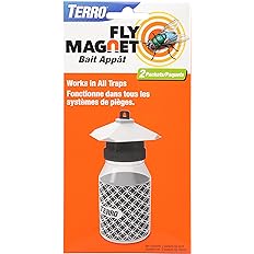 TERRO T380 Outdoor Reusable Fly Magnet Fly Trap - Poison Free Trap with Bait