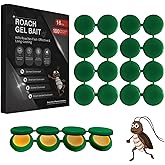 32 Pack Cockroach Gel Bait, Highly Effective Roach Killer Indoor Infestation Solution, Fast Acting Cockroach Killer Indoor Home Kitchen Use, Easy to Apply & No Mess Roach Bait, Long-Lasting