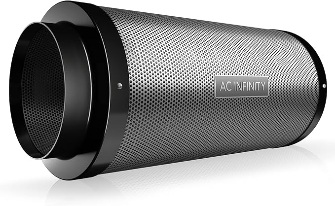 AC Infinity Air Carbon Filter 12" with Premium Australian Virgin Charcoal, for Inline Duct Fan, Odor Control, Hydroponics, Grow Rooms