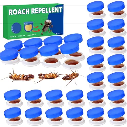 Roach Bait - Roach Traps Cockroach Bait Gel, Cockroach Killer Indoor Infestation, Indoor Home Repellent for Small Large Cockroaches, Get Rid of Roaches Permanently Outdoor (48)