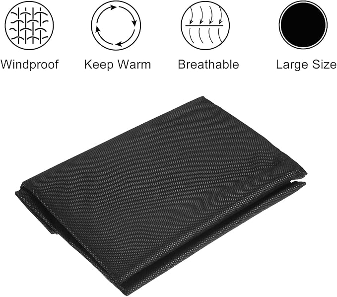 MECCANIXITY Plant Covers Freeze Protection Reusable 3.3 x 4.9ft Floating Row Fabric Cover for Greenhouse Vegetables Winter Frost Sun Protection, Pack of 2 Black