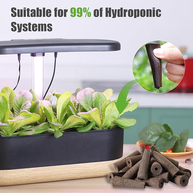101 Pcs Hydroponic Growing kit for Indoor Garden,80 Grow Sponges, 20 Grow Baskets & 1 Tweezer, Replacement Growth Sponges Seed Pods of All hydroponic Brands Also Suitable for Soil Culture