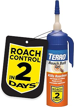 Terro T502 Ready-to-Use Indoor Cockroach Gel Bait Killer - Kills German, American, Oriental Roaches, 3 oz