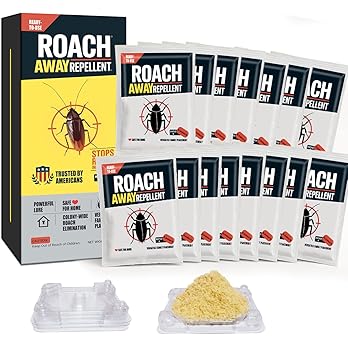 15 Pack Roach Repellent Powder Bait Station, Roach Stations for Indoor Cockroach infestation with Dual-Action Formula, Kills German/American/Oriental Cockroaches at The Source, Long Residual Effect