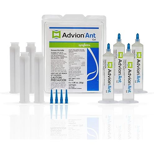 Advion Ant Gel Bait, 4 Tubes x 30-Grams, 1 Plunger and 2 Tips, Effective Ant Bait, Formulated with 0.05% Indoxacarb, Indoor and Outdoor Use, Ant Killer Gel for Control of Most Major Ant Species