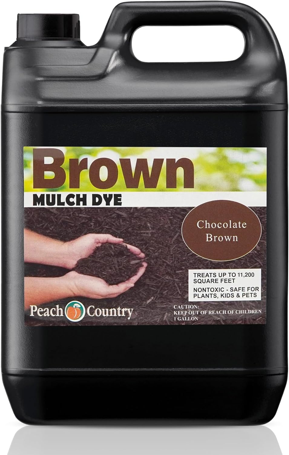 Peach Country Midnight Black Mulch Dye Color Concentrate - 2,800 Sq. Ft. - Brighten Up Old Mulch Beds with Premium Dye (1 Quart, Black)