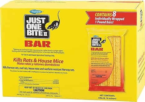 16 oz. Rodent Rat Bait Cake Blocks - (Pack of 8)