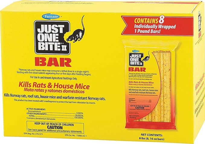 16 oz. Rodent Rat Bait Cake Blocks - (Pack of 8)