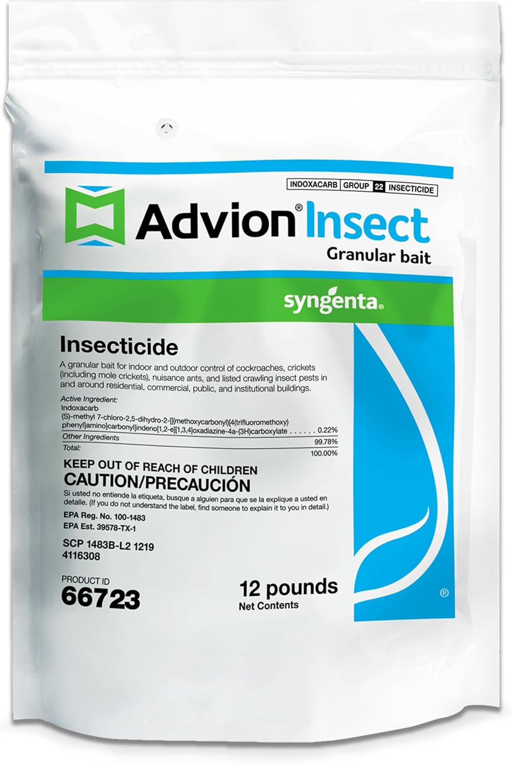Advion Insect Granular Bait, 1-lb. Shaker Bottle, Effective Insect Granular Bait, Formulated with 0.22% Indoxacarb, Outdoor Use, for Control of Prevailing Perimeter Pests