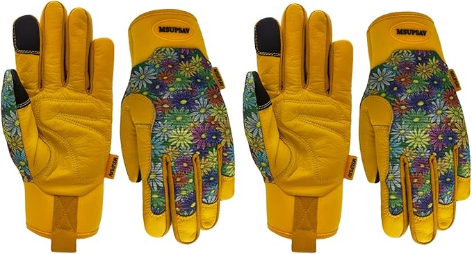 Thorn Proof&Puncture Resistant Gardening Gloves with Grip,Garden Glove for Women, Leather Yard Work Gifts