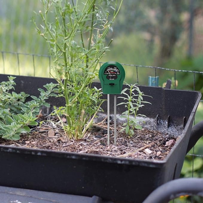 Z/C Soil pH Meter | Soil Tester for Light, pH, Moisture | Multifunctional Soil Meter, Soil Sensor for Plant Lawn Garden Care, Soil Thermometer for Gardening