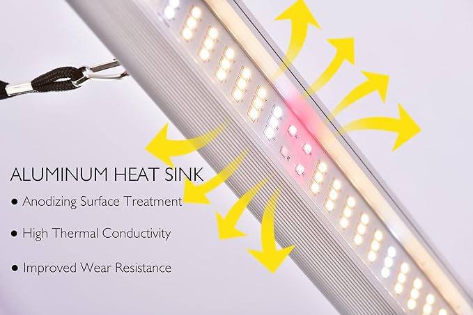 50W LED 2 feet Grow Light Lamp with Stand Rack CRI90+ for Horticulture Indoor Plant Growth Veg Flowering Fruiting,Full Spectrum 3300K,Iron Pipe Frame,Aluminum Heat Sink,Height Adjustable