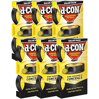 d-CON Refillable Corner Fit Mouse Poison Bait Station, 1 Trap + 20 Bait Refills