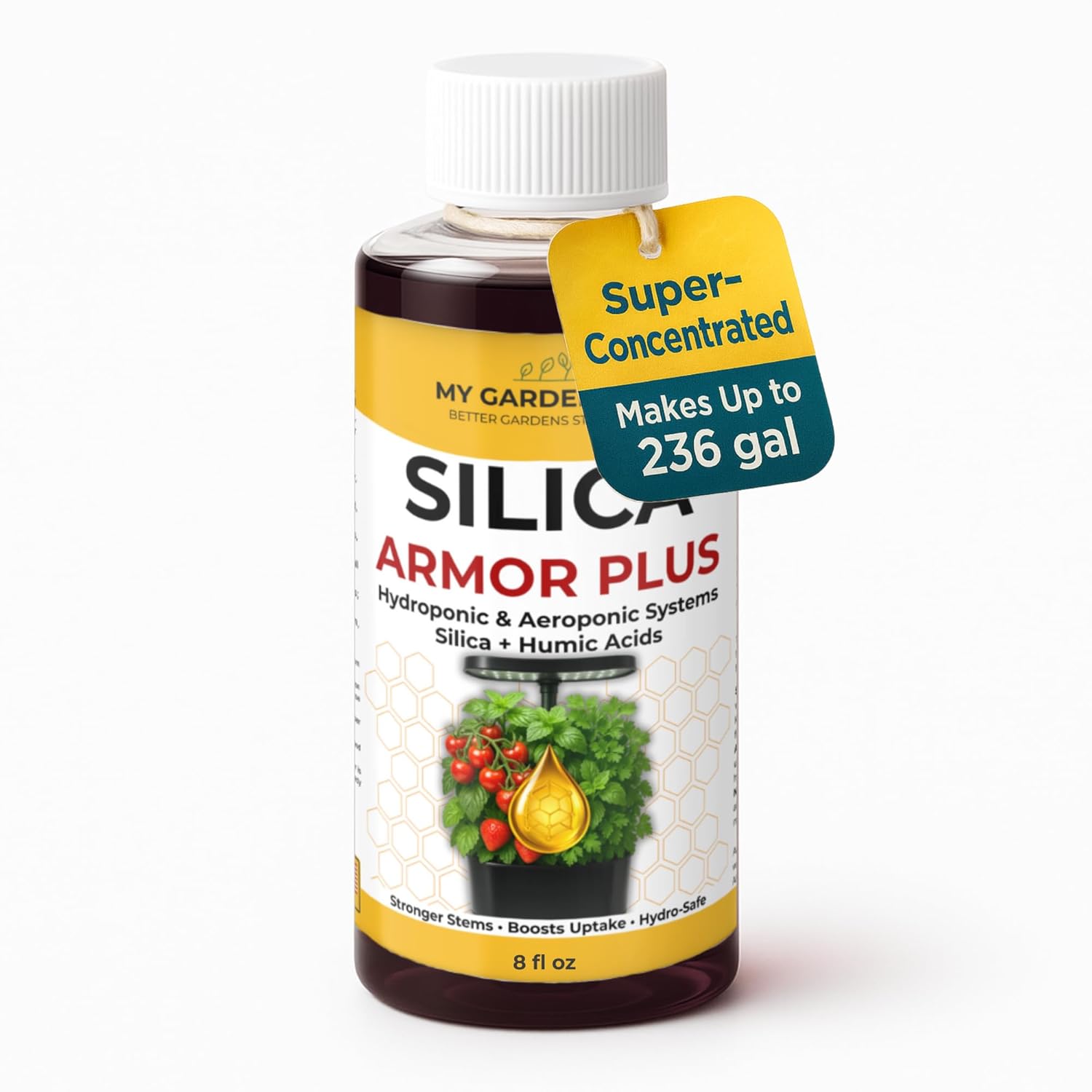 10-10-10 All Purpose Plant Food - Liquid Fertilizer with Seaweed Kelp & Iron - Indoor & Outdoor Plant Food, Vegetables, Flowers, Lawn & Garden 1x8oz