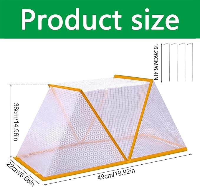 Raised Bed Cover - Foldable Plant Guard Net, Durable Garden Cage Shield | Greenhouse Tent for Seedlings Protection, Indoor Outdoor Vegetable Bed Covering for Cold Weather Birds Insectts Animals