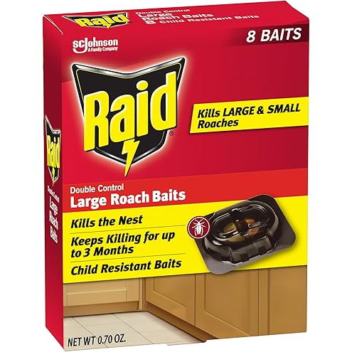 Combat Roach Killing Bait, Roach Bait Station For Large Roaches, Kills The Nest, Child-Resistant, 8 Count,Insects