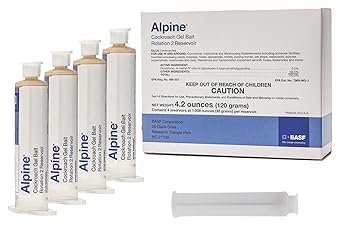 BASF Alpine Rotation 2 Cockroach Gel Bait Roach Killer for Indoor or Outdoor Infestation Control, Syringe Applicator 30 gram, 4 Pack