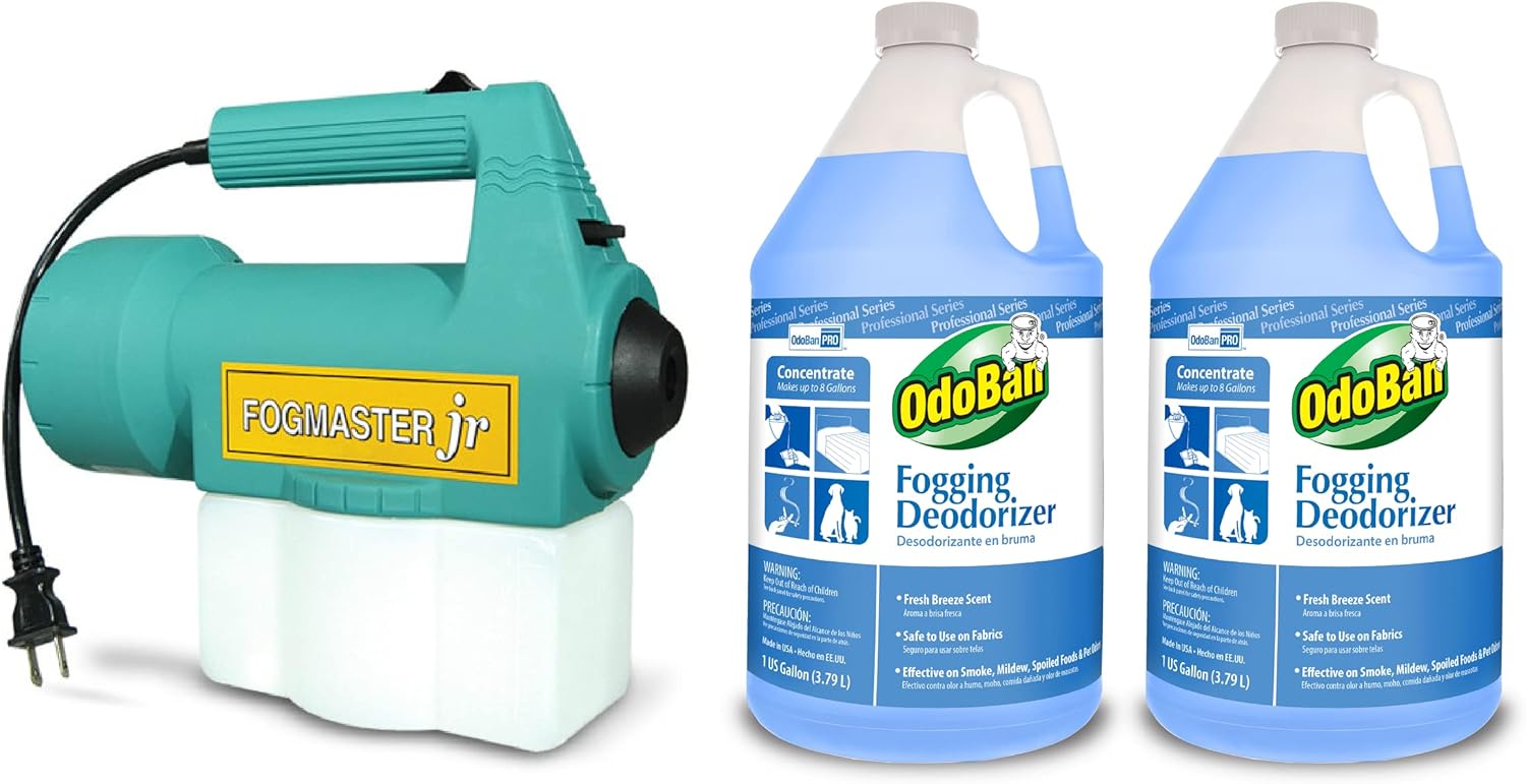 OdoBan Fogmaster Jr. Electric Handheld Fogger and Fogging Deodorizer, Made in The USA, 1 Gallon