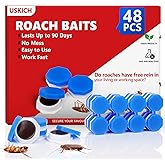 15 Pack Roach Repellent Powder Bait Station, Roach Stations for Indoor Cockroach infestation with Dual-Action Formula, Kills German/American/Oriental Cockroaches at The Source, Long Residual Effect