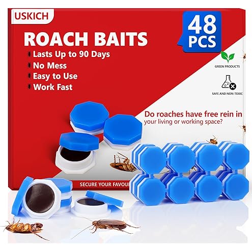 15 Pack Roach Repellent Powder Bait Station, Roach Stations for Indoor Cockroach infestation with Dual-Action Formula, Kills German/American/Oriental Cockroaches at The Source, Long Residual Effect