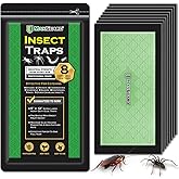 MaxGuard Mini Glue Traps (48 Traps) Non-Toxic Extra Sticky Glue Board Pre-Baited with Fruity Scent Attractant Trap & Kill Insects, Bugs, Spiders, Crickets, Scorpions, Cockroaches, Centipedes, Mice