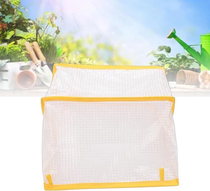 Garden Row Accelerator Plant Cover, Sturdy PVC Weather Proof Foldable Plant Net Cage Guard with Ground Stakes, for Greenhouse Vegetables Fruits Flowers