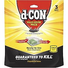 d-CON Refillable Corner Fit Mouse Bait Station, 1 Trap + 18 Bait Refills