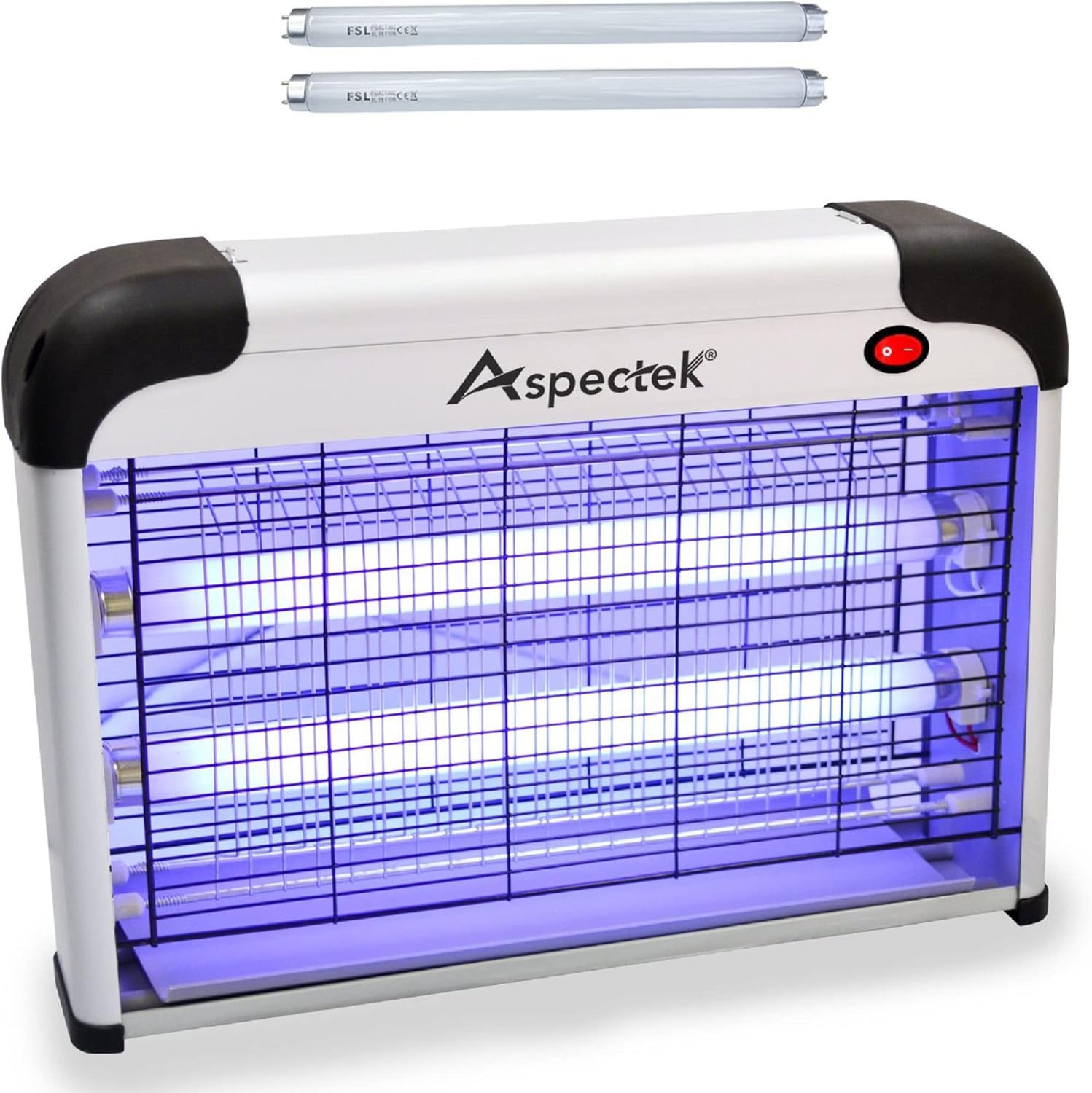 Aspectek 20W Electric Indoor Bug Zapper, Mosquito, Moth, Wasp, Insect Killer, Fly Zapper, Bug Lamp Light for Home, Restaurant, Office Use with Protection Mesh Film. Efficient & Effective