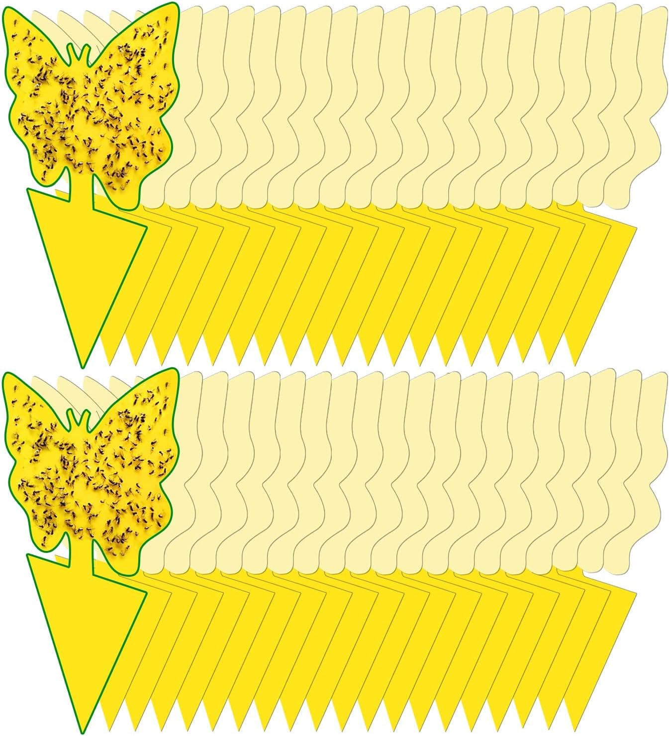 40 Pack Fungus Gnat Traps for House Indoor Yellow Sticky Traps for Gnats Sticky Traps for Plants, Dual-Sided Fungus Gnat Sticky Traps Fruit Fly Traps for Indoors