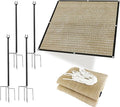 4-Pack of Posts and A Sunshade Cover for Plants – 50% Shade Cloth with Stainless-Steel Grommets for Garden Sun Shade, Greenhouse, Chicken Coop, Dog Kennel (Custom Size 6' x 15')