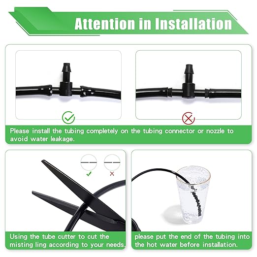 Drip Irrigation System Kit, Garden Watering System Automatic Irrigation Equipment for Garden Greenhouse Patio Lawn, Misting Sprinkler Efficient Sprinkler System Kit
