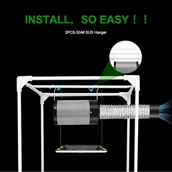 MELONFARM 4 inch Air Carbon Filter Smelliness Control with Australia Virgin Charcoal, Built-in 14cm Fan Low Nois and Speed Controller for Inline Duct Fan, Grow Tent, Vent Cover & Pre-Filter Included