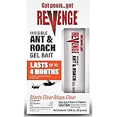 Hot Shot Ultra Clear Roach & Ant Gel Bait, 2.5 Ounces, Water-Based Gel Bait Dries Clear To Kill Roaches And Ants Indoors, Works In Minutes To Kill Queen And Entire Ant Colony, Roaches And Eggs