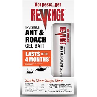 Hot Shot Ultra Clear Roach & Ant Gel Bait, 2.5 Ounces, Water-Based Gel Bait Dries Clear To Kill Roaches And Ants Indoors, Works In Minutes To Kill Queen And Entire Ant Colony, Roaches And Eggs