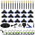49.21Ft Drip Irrigation Kit, Garden Drip Irrigation System - 360° Adjustable Automatic Watering System with Brass Nozzles for Yard, Lawn, Greenhouse Plants